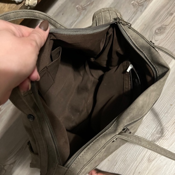 Taupe studded tote bag - Picture 5 of 5